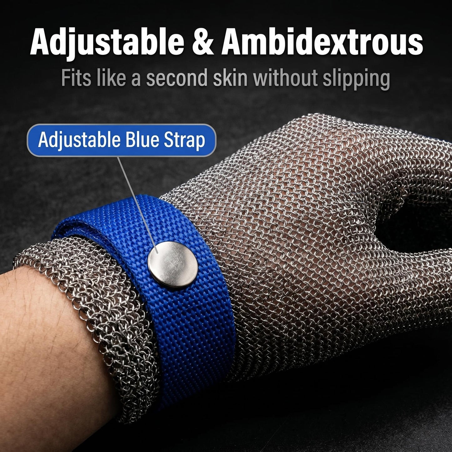🧤Stainless Steel Cut-Resistant Mesh Glove⏳ Élelmiszeripari minőségű rozsdamentes acél hálós fémkesztyű！