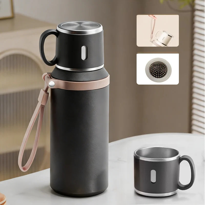 😜40% árcsökkentés 💎 316-os rozsdamentes acél 🥤 600ml vákuumszigetelt palack – Forró vagy hideg órákig!