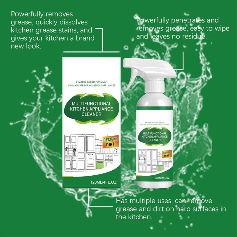 🎁1+1 ingyenes🌿Kíméletes konyhai tisztítószer🔥Konyhai zsíroldó spray – Makacs olajfoltok gyors eltávolítása, könnyed tisztítás!