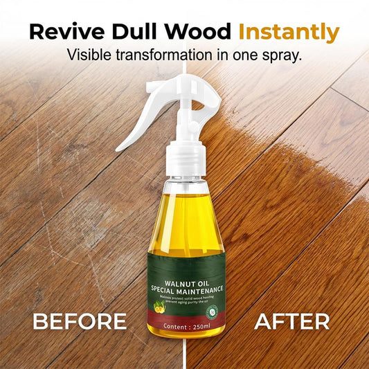 🔥1+1 ingyenes🌰 Természetes dióolaj faápoló spray – Azonnal eltünteti a karcolásokat, visszaadja a fa fényét!🪑Mélyen táplálja a fa felületeket, vegyszermentes védelem!