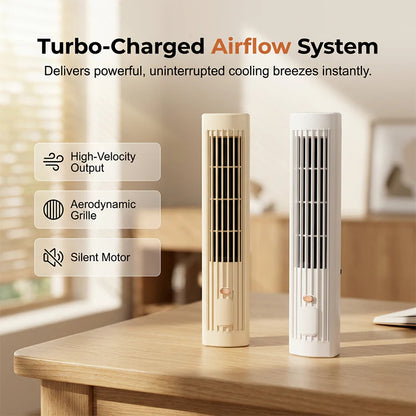 💨🔋 Újratölthető légkeringető ventilátor –✨ Álló és fekvő módban is használható🌀Vezeték nélkül, hosszú üzemidővel