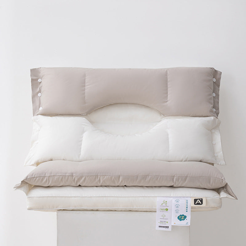 🛏️ Kétrétegű, kétzónás nyakpárna🛡️ Antibakteriálisan kezelt szövet 💤 Csökkenti a nyak elfordulását!