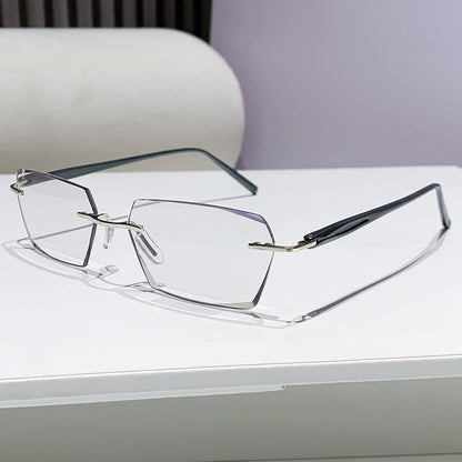 🕶️✨ Ultrakönnyű, keret nélküli olvasószemüveg – Csak 15 g, intelligens autofókusz, fotokróm lencsékkel, amerikai tervezés! 👓💪