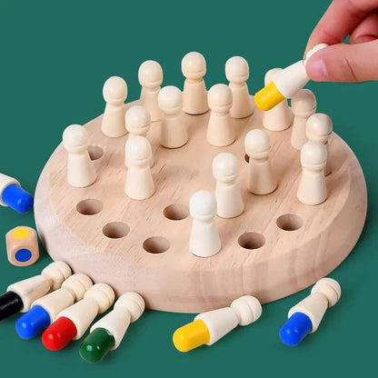 😊70% kedvezmény az eredeti árból♟️Fa memóriapárosító sakkjáték – Tanulj játékosan + Fokozd az agy teljesítményét!