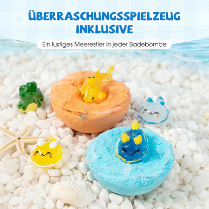 🎁🔥4 dobozs ingyens🛁 Fürdőbomba szett tengeri meglepetéssel – Minden bath bombban játék!