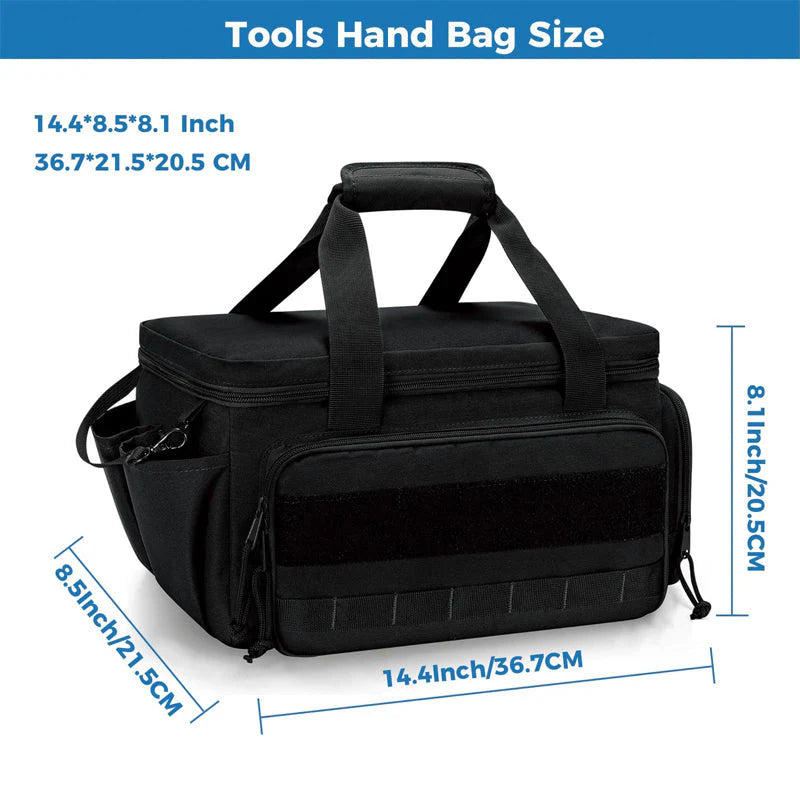 💥50% árcsökkentés!!! 🛠️Nagy sűrűségű vászon szerszámtáska – Tágas rekesz + MOLLE rendszer, teljes védelem!💼Ergonomikus munka táska🔧📏