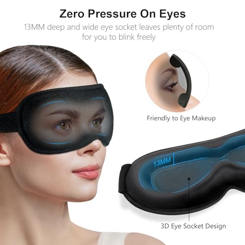 🔥1+1 ingyenes🌙 Kontúrozott memóriahabos szemmaszk😴 3D ergonomikus alvószemmaszk – 100% fényzáró, nyomásmentes kényelem egész évben!
