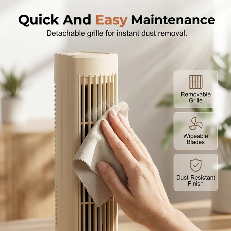 💨🔋 Újratölthető légkeringető ventilátor –✨ Álló és fekvő módban is használható🌀Vezeték nélkül, hosszú üzemidővel