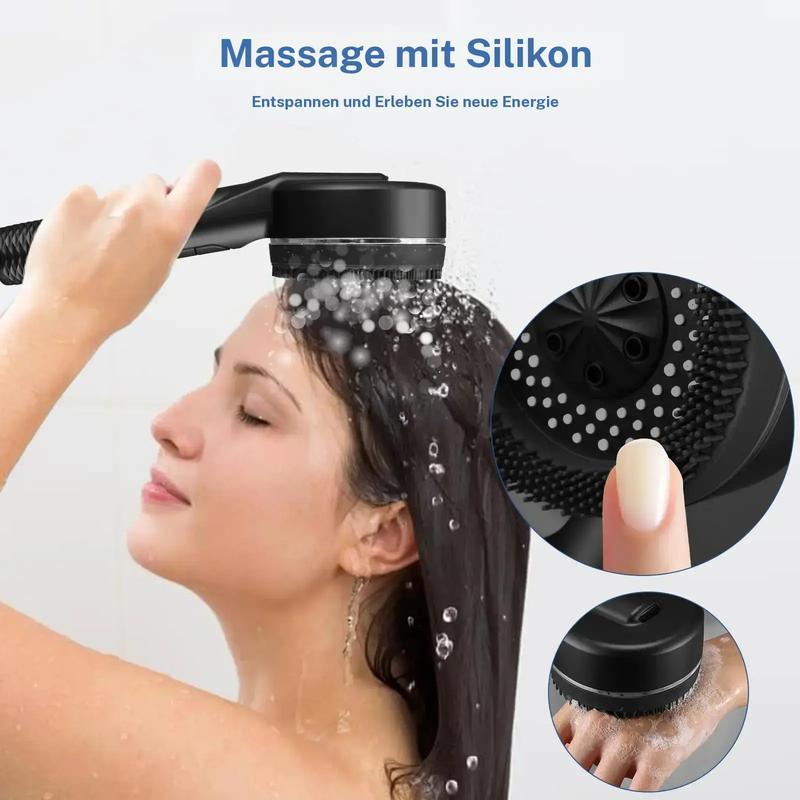 🚿 4 fokozatú zuhanyfej✨ Nyomásfokozó zuhanyfej szűrővel és masszázs funkcióval!