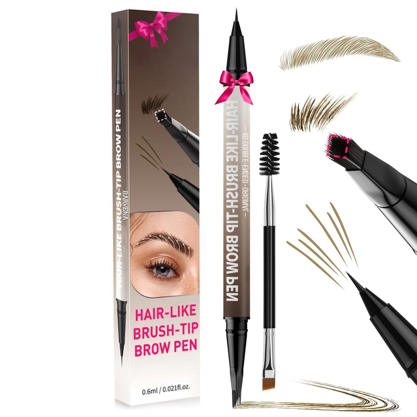 【🌟🌟1+1 ingyen】🖌️ 2‑in‑1 Microblading Szemöldökceruza – Szőrszálszerű, természetes hatás!