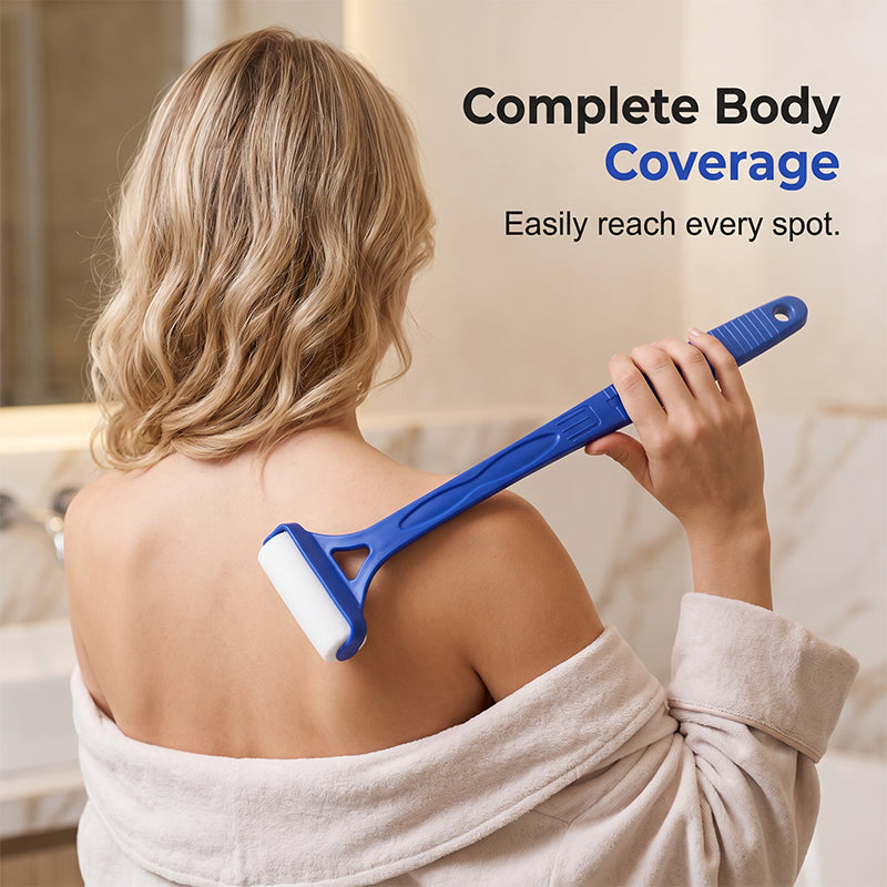 💥🎉50% árcsökkentés🧴✨ Hosszú nyelű hátkrém-felhordó henger – Érje el a hát minden pontját könnyedén, egyedül! 💆‍♀️🛁