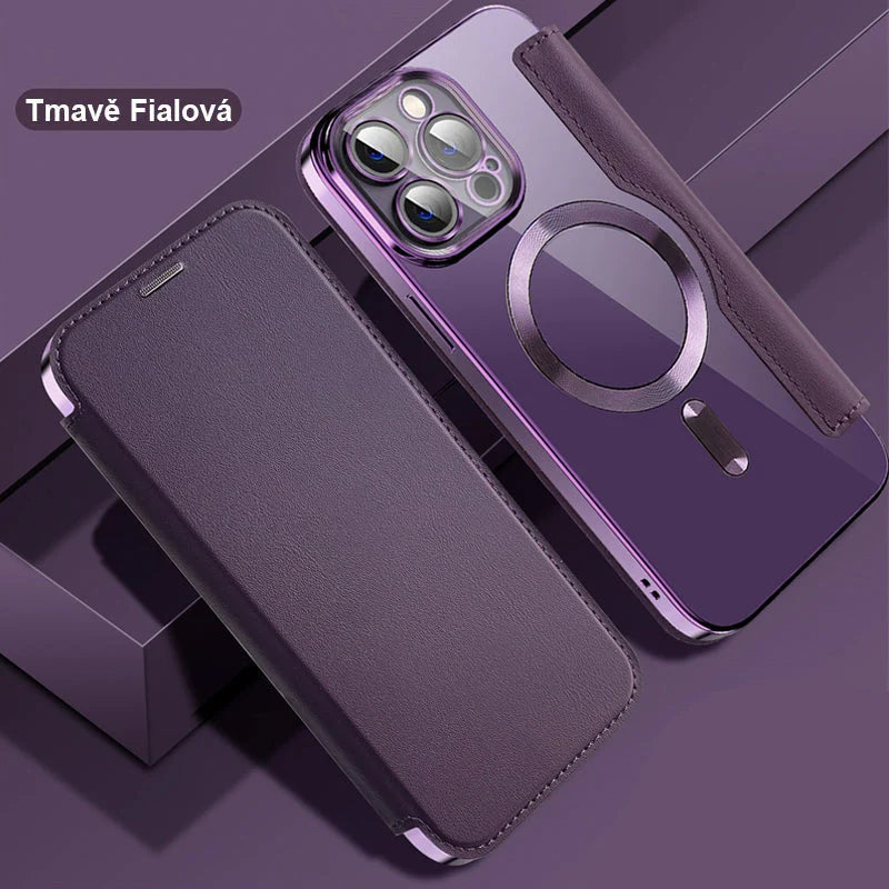 😜30% árcsökkentés📱2026 Bőrhatású flip tok iPhone-hoz – mágneses + kártyatartó!