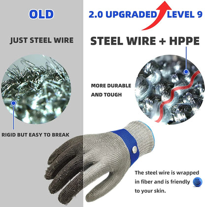 🧤Stainless Steel Cut-Resistant Mesh Glove⏳ Élelmiszeripari minőségű rozsdamentes acél hálós fémkesztyű！