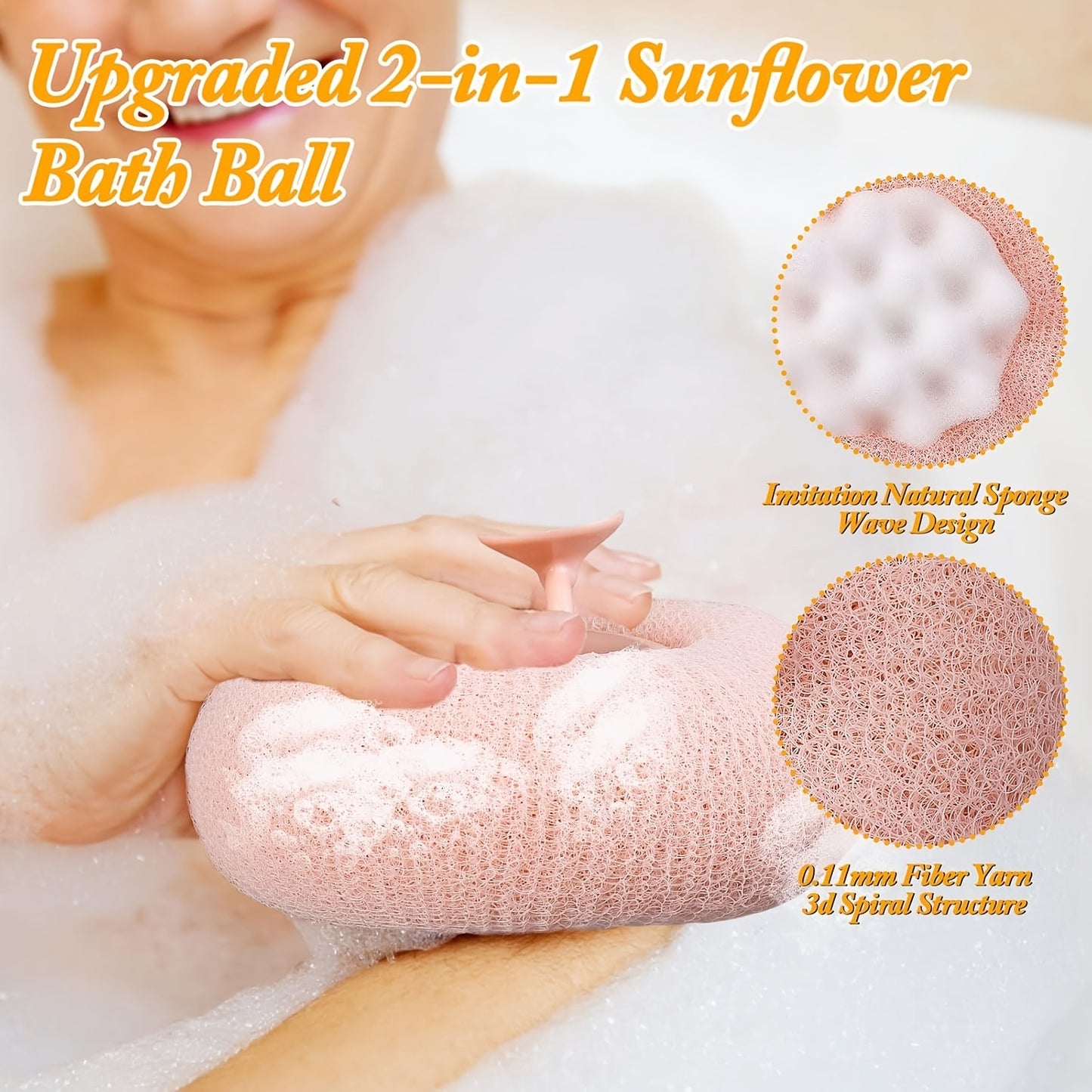 🤩30%-kal csökkent🌻 Napraforgó fürdőgolyó: Sima hab + Könnyű fogás – A fürdés még soha nem volt ilyen szórakoztató!