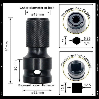 🎁1+1 INGYEN (2 db)🧰⚙️ Gyorskioldós befogóadapter🔧 1/2→1/4 hüvelykes szerszámátalakító adapter！
