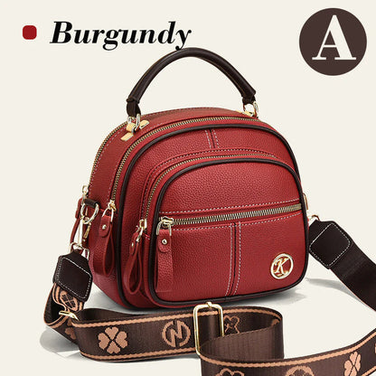 🎉45% árcsökkentés✨Keresztpántos elegáns kézitáska👜Boho stílusú többfunkciós bőr táska – Állítható széles vállpánt, többrekeszes rendezett tárolás!