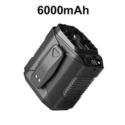 🎁Ingyenes ajándék🌬️ Széles szögű hűtő ventilátor💨 100 fokozatú nyakventilátor – 6000mAh akku + zseblámpa + töltő!🏖️