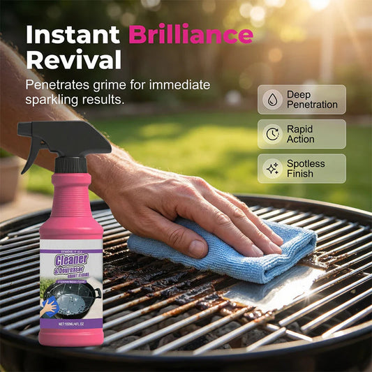 🔥🔥2+2 ingyenes✨ Professzionális zsíroldó készítmény🔥 Erős hatású grilltisztító spray – Makacs zsír és ráégett szennyeződések eltávolítása könnyedén!
