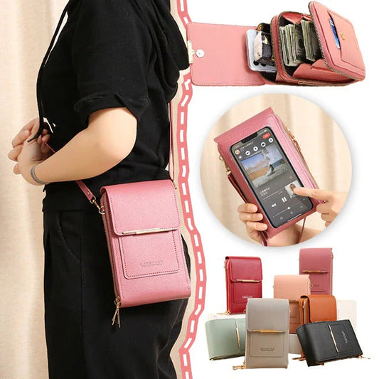 📱 Okos mobil táska🎨 Több színválasztás👜 ForeverBag lopásgátló táska – RFID védelem és 2 az 1-ben funkcio!