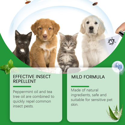 📣🔥1+1 ingyenes🐕🌿 100%-ban természetes bolha- és kullancsirtó spray – Biztonságos kutyáknak és macskáknak! 🐱✨