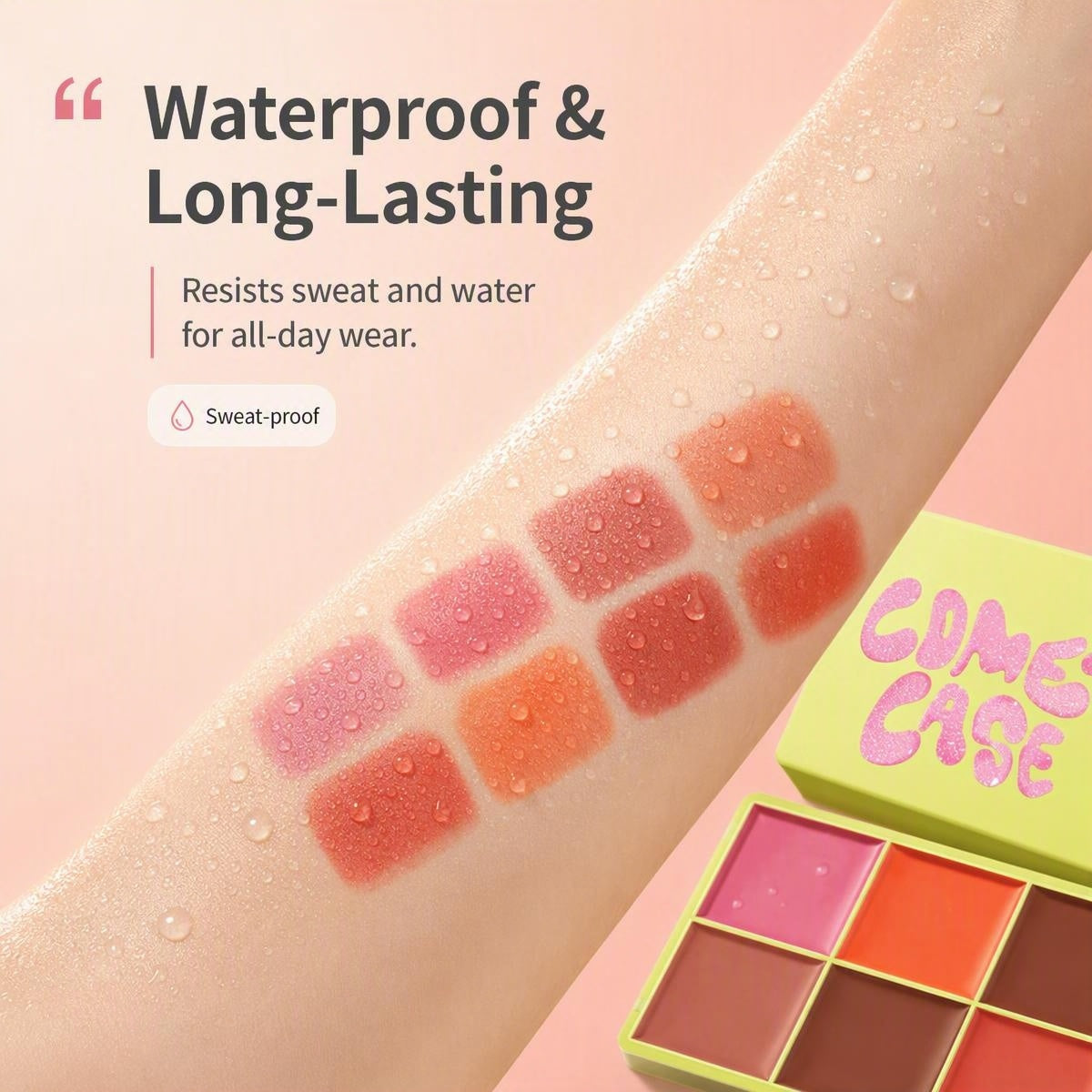 🎨✨ 8 színű sokoldalú arcpirosító paletta – Krémes, selymes textúra, vízálló, pirosítóként, kontúrozóként és highlighterként is! 💄💖