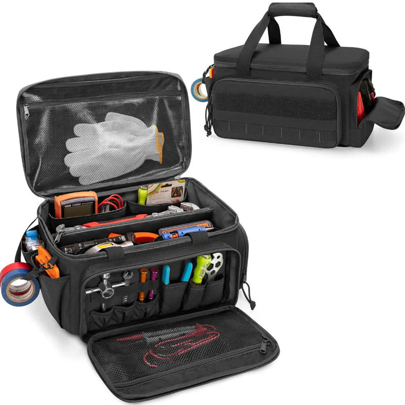 💥50% árcsökkentés!!! 🛠️Nagy sűrűségű vászon szerszámtáska – Tágas rekesz + MOLLE rendszer, teljes védelem!💼Ergonomikus munka táska🔧📏