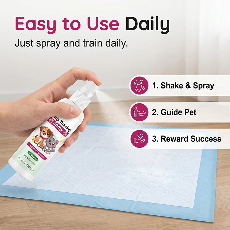🔥2+2 INGYEN (4 db)🐶🐱 Tisztasági nevelő spray kutyáknak és macskáknak – elősegíti a tisztasági nevelést ✨