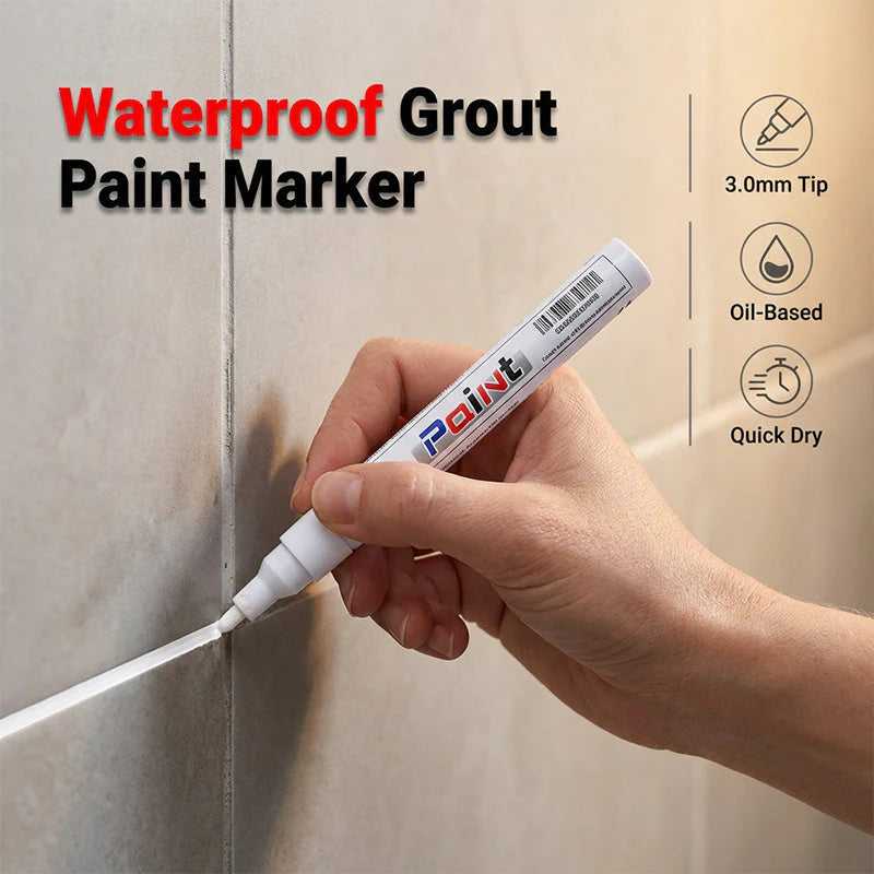 🎁🛒2+2 ingyen (4 db)🔥🖌️ Vízálló csempehézagoló toll – Penészgátló formula, gyorsan szárad！