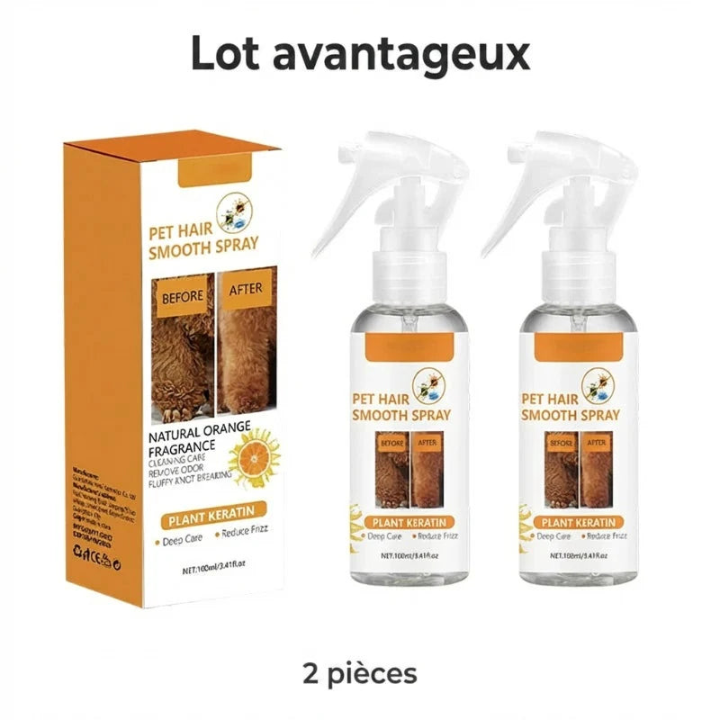 🔥1+1 ingyenes🐾 Kíméletes háziállat ápoló spray🍊 Narancsillatú állati szőrápoló spray – Szagtalanítás és könnyű fésülés！