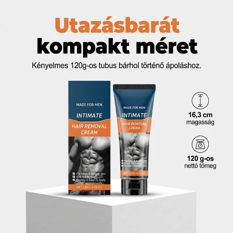 🔥1+1 ingyenes🧔 Férfi kíméletes szőrtelenítő krém🌿 Növényi összetevős testszőrtelenítő – Sheavaj és aloe vera ápolja a férfi bőrt irritáció nélkül!