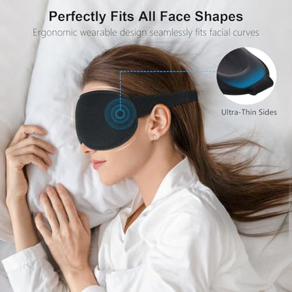 🔥1+1 ingyenes🌙 Kontúrozott memóriahabos szemmaszk😴 3D ergonomikus alvószemmaszk – 100% fényzáró, nyomásmentes kényelem egész évben!