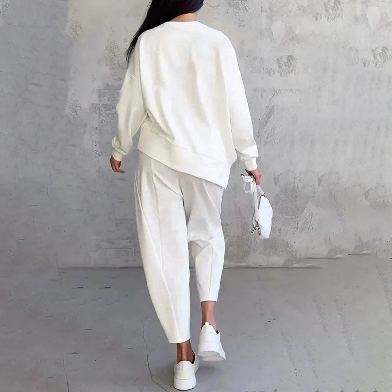 🎁Ingyenes ajándék-📿Gyönyörű nyaklánc💗 Puha, sokoldalú outfit – Otthon és útközben egyformán stílusos!