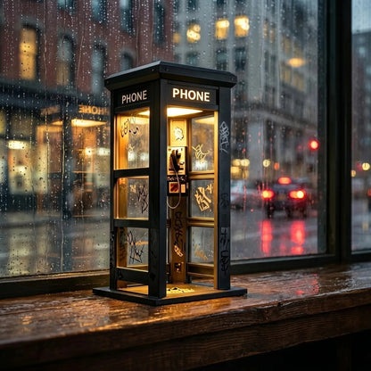🔥🔝 Legnépszerűbb termékek📞 Urban Noir telefonfülke lámpa – Retro elegancia kortárs utcai művészettel🎁🌆