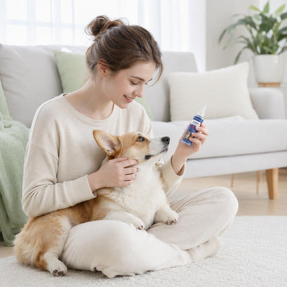 🐕👁️ Kíméletes könnyfolt-tisztító – Mentakivonattal, növényi alapú formulával, macskáknak és kutyáknak! 🐱✨