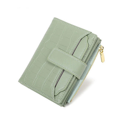 🔥1+1 ingyenes🥰Női Kompakt Egyszínű Pénztárca👛Könnyű elegáns pénztárca 100g 💸Kompakt női PU bőr pénztárca – Sok kártyahellyel, biztonságos cipzár és gombzár!