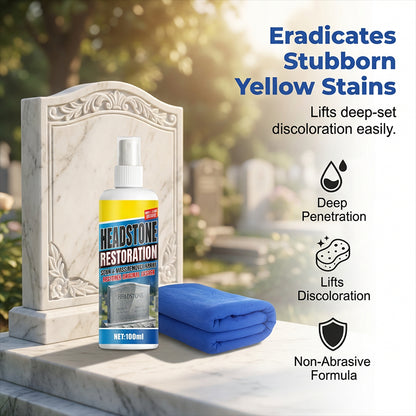 🔥1+1 ingyenes⚰️Kőfelület helyreállító permet🪨Sírkő tisztító és helyreállító spray – Moha, alga és makacs foltok eltávolítása kíméletesen!
