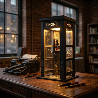 🔥🔝 Legnépszerűbb termékek📞 Urban Noir telefonfülke lámpa – Retro elegancia kortárs utcai művészettel🎁🌆