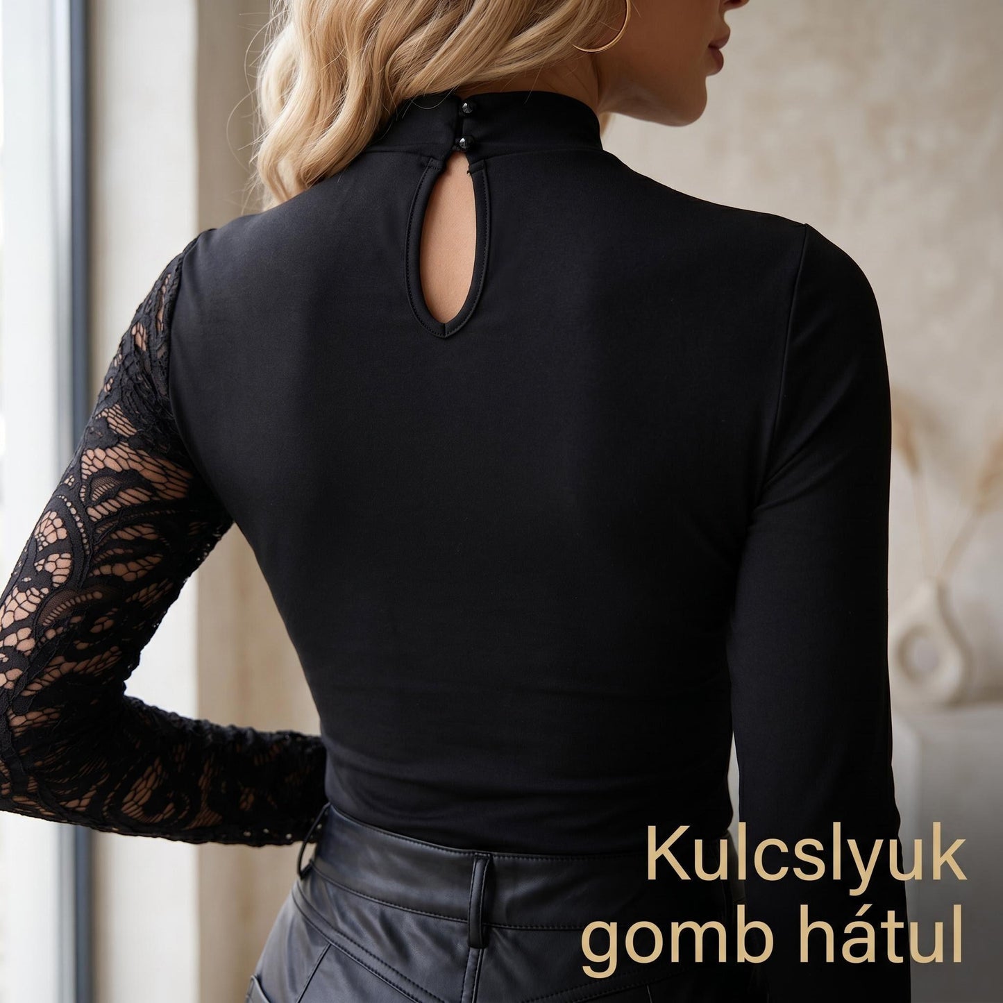 😍2026 tavaszi újdonságok🎁Ingyenes ajándék-📿Gyönyörű nyaklánc✨ Aszimmetrikus csipkés slim fit felső –  Elegáns, merész és nőies minden alkalomra!
