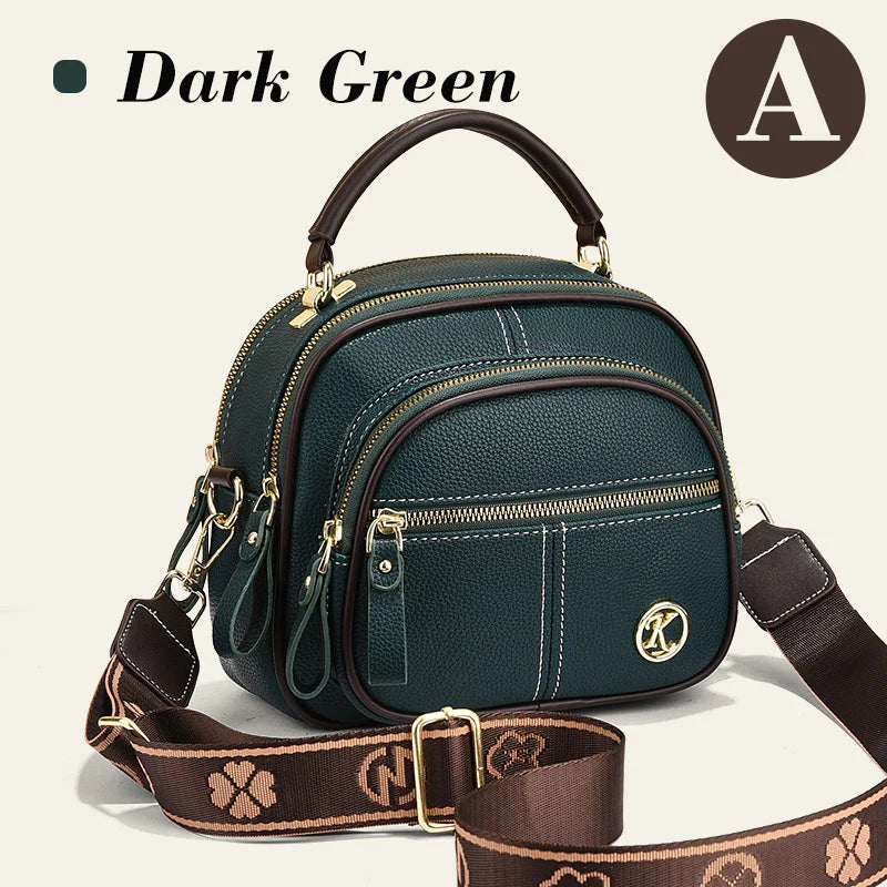 🎉45% árcsökkentés✨Keresztpántos elegáns kézitáska👜Boho stílusú többfunkciós bőr táska – Állítható széles vállpánt, többrekeszes rendezett tárolás!