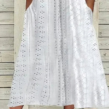 🎁Ingyenes gyönyörű nyaklánc👗 V-nyakú mintás női ruha 💨 Légáteresztő nyári ruha!