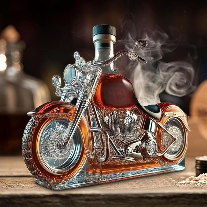 🏍️ Motorkerékpár alakú whisky dekanter – Egyedi dekor és ital tároló!
