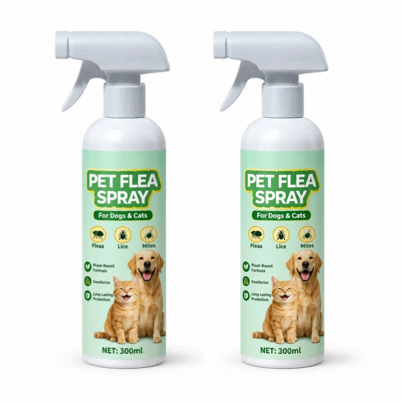 🐕🌿 3 az 1-ben bolha- és atkairtó spray – Növényi összetétel, hosszú távú védelem, 300 ml! 🐱✨