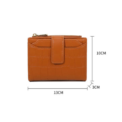 🔥1+1 ingyenes🥰Női Kompakt Egyszínű Pénztárca👛Könnyű elegáns pénztárca 100g 💸Kompakt női PU bőr pénztárca – Sok kártyahellyel, biztonságos cipzár és gombzár!