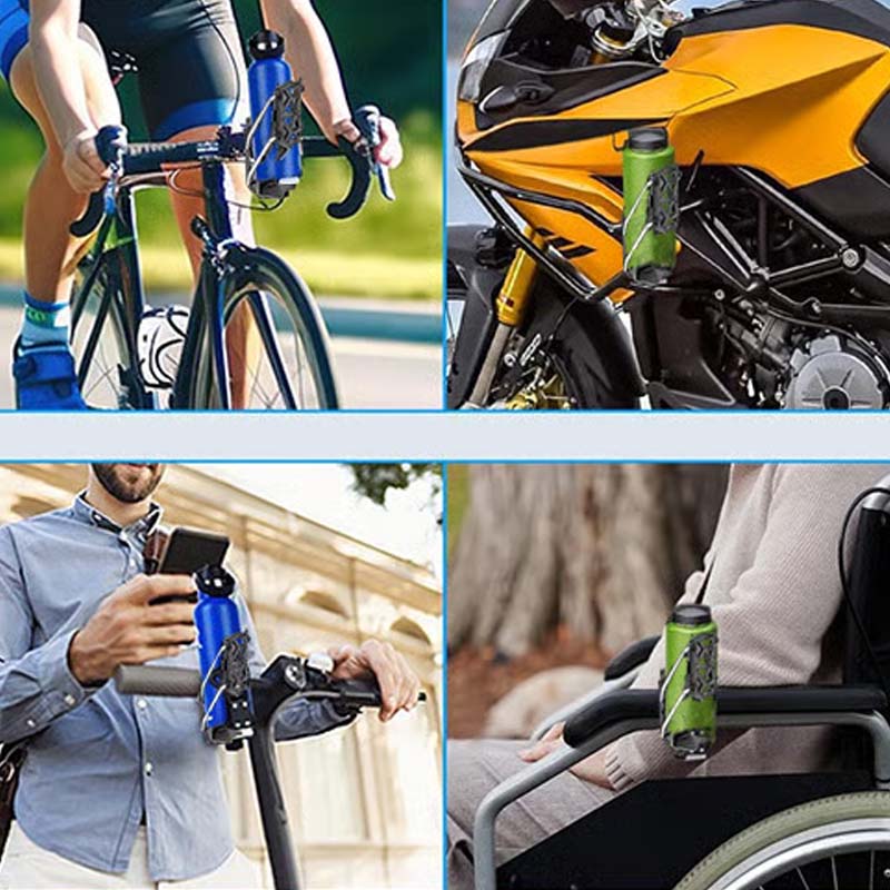 🔥1+1 ingyenes🏍️Tartós időjárásálló palacktartó🚲Önbeálló univerzális pohártartó – 360° forgatható, szerszám nélkül felszerelhető!