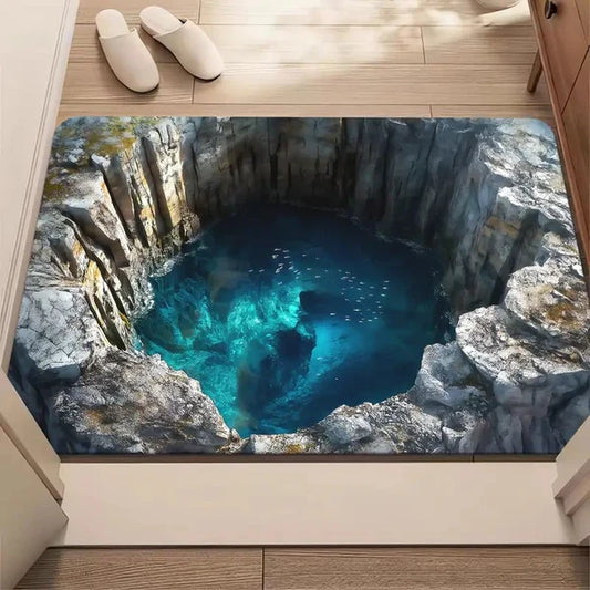 😍2026 tavaszi újdonságok🔝 Legnépszerűbb termékek🏠Tartós lakberendezési szőnyeg✨Optikai illúziós kvarcagyag szőnyeg – Nagy nedvszívó képesség, csúszásgátló biztonságos aljzattal!