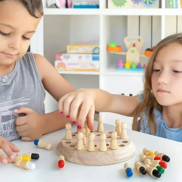 😊70% kedvezmény az eredeti árból♟️Fa memóriapárosító sakkjáték – Tanulj játékosan + Fokozd az agy teljesítményét!