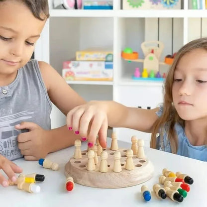😊70% kedvezmény az eredeti árból♟️Fa memóriapárosító sakkjáték – Tanulj játékosan + Fokozd az agy teljesítményét!