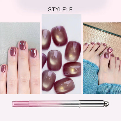 🔥1 vásárol 1 ingyen kap💅6‑az‑1‑ben Macskaszem Gél Lakk Toll – alap, szín, erősítő és fedőlakk!