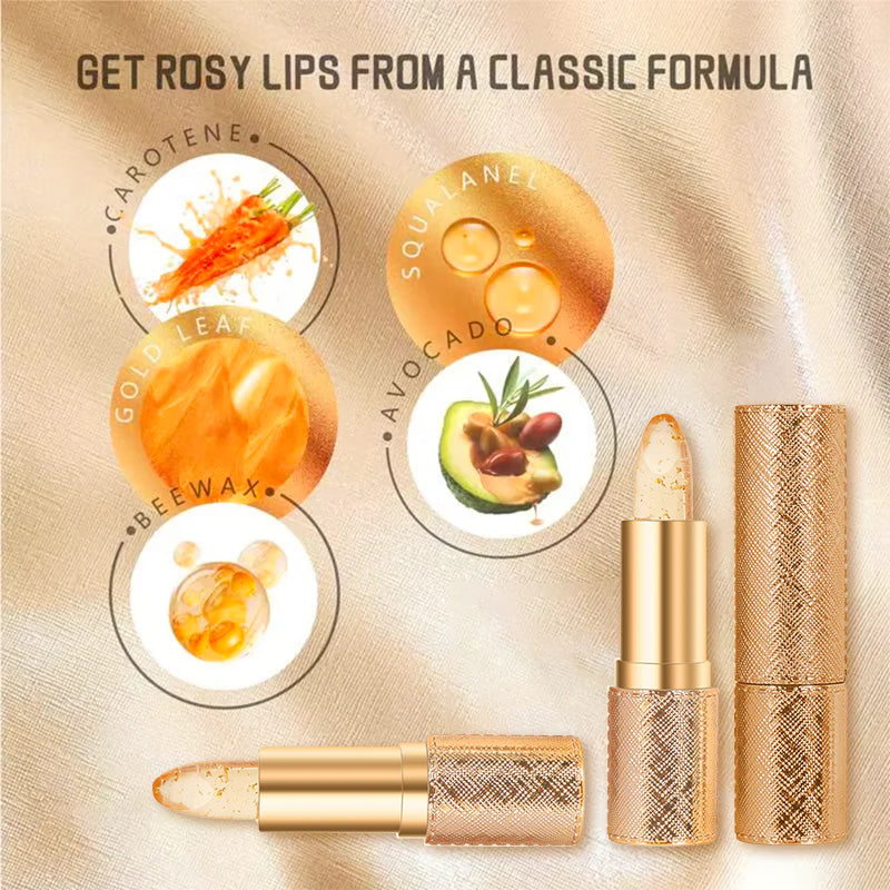 🔥3+2 ingyenes💄 OEZOEZ színváltó rúzs✨ 24K aranyporral + mély hidratálás – Az ajkak nap hossza ragyognak!