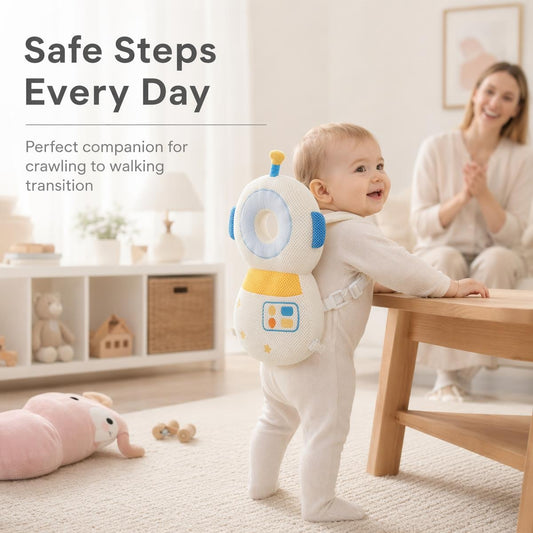 🎁1+1 INGYEN (2 db)👶🛡️ 360°-os babavédő hátizsák – O alakú üreges párna, gerincbarát kialakítás, gépben mosható! 🌿✨